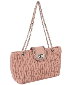 Chevron Quilted Classic Shoulder Bag LHU495-Z PINK